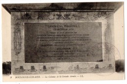 CP, MILITARIA, MONUMENTS AUX MORTS, BOULOGNE-sur-MER, La Colonne De La Grande Armée, Vierge - Monumenti Ai Caduti