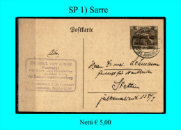 Sarre-SP001 - Postal Stationery