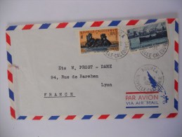 Nouvelle Caledonie Lettre De Noumea 1954 Pour Lyon - Lettres & Documents