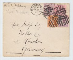 Victoria/Germany SHIP HABSBURG COVER 1895 - Cartas & Documentos