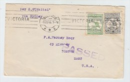 Australia/USA CENSORED COVER 1914 - Lettres & Documents