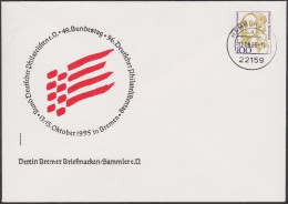 Allemagne 1995. Privatganzsache, Entier Postal Timbré Sur Commande 96. Philatelistentag Bremen. Oblitération Ordinaire - Buste Private - Usati