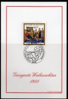 Weihnachtfest 1988 BRD 1396 O 6€ Mit SST Verkündigung Der Hirten Evangeliar Heinrich Des Löwen Christmas Card Of Germany - Monumente