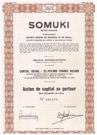 Titre Ancien SOMUKI Société Minière De MUHINGA Et DE KIGALI - Action De CAPITAL - Afrika