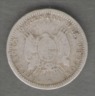 URUGUAY 10 CENTESIMOS 1877 AG SILVER - Uruguay