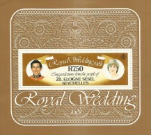 Zil Eloigne Sesel Seychelles 1981 Royal Wedding Souvenir Sheet MNH - Seychellen (1976-...)