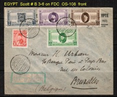 EGYPT   SCOTT # B 3-6 On COMMECRIAL FDC (28 FEB. 1948) - Cartas & Documentos