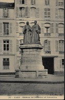 CARTE POSTALE ORIGINALE ANCIENNE : PARIS  LA STATUE PELLETIER ET CAVENTOU DECOUVRENT LA QUININE  PHARMACIENS  PARIS (75) - Statues