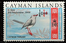 Iles Caïmanes ** N°  229 Surchargé - Oiseau - Caimán (Islas)