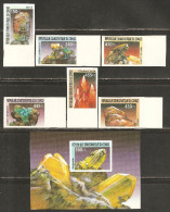 Congo - Kinshasa 2002 Mi# 1713-1718, Block 118 U ** MNH - Imperf. - Minerals - Nuevos