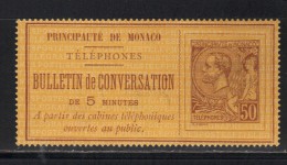 MONACO Téléphone N° 1 Toujours (*)  Superbe - Téléphone