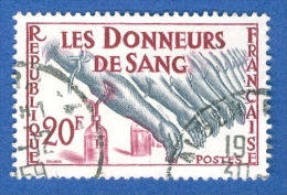 1959 N° 1220 DONNEURS DE SANG OBLITÉRÉ - Used Stamps