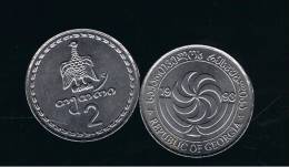 GEORGIA - 2 Thetri  1993  KM77 - Eagle Animal Coin - Georgien