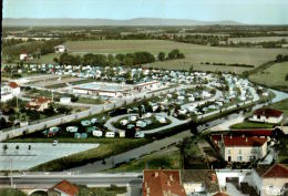 CPSM  VILLARS LES DOMBES       Le Camping ,la Piscine , Un Coin Du Village Et Ses Environs Vu Du Ciel - Villars-les-Dombes