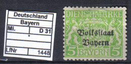 Bayern Mi. Dienst 31 * - Mint