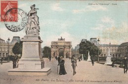 PARIS (1er Arrondissement) - Les Tuileries, L'Allée Centrale Et Le Monument - Très Animée - Paris (01)