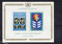 Nations-Unies (1980)  - BF "35° Anniversiares"   Neufs** - Hojas Y Bloques