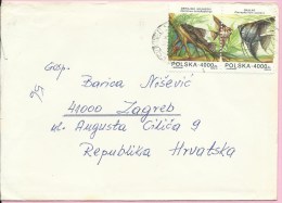 Letter To Zagreb (Croatia) / Fish, Poland - Lettres & Documents