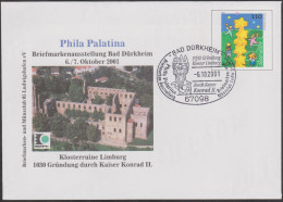 Allemagne 2001. Privatganzsache, Entier Postal Timbré Sur Commande. Europa 2000, Abbaye De Limburg - 2000