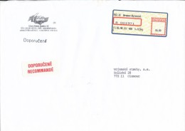 Czech Rep. / APOST (1998) 763 31 Brumov-Bylnice1 (Wrong Printing "1"!) R-letter, Tariff: 16,00 CZK; Label (A06501) - Brieven En Documenten