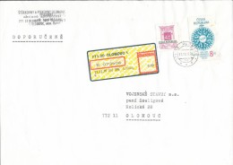 Czech Rep. / Stamps (1995) 0061: 20 Years WTO (8,00 CZK); R-letter (1997) 771 00 OLOMOUC 1 / APOST (A06504) - Storia Postale