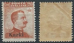 1917 EGEO CARCHI EFFIGIE 20 CENT SENZA FILIGRANA MNH ** - ED924 - Egeo (Carchi)