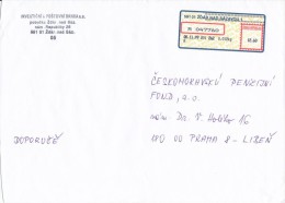 Czech Rep. / APOST (1999) 591 01 ZDAR NAD SAZAVOU 1 (defect Comput. Printing) (R-letter) Tariff: 12,60 CZK (A06524) - Lettres & Documents