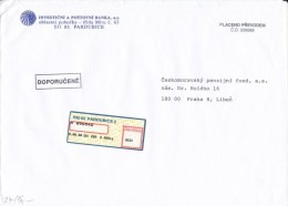 Czech Rep. / APOST (1998) 530 02 PARDUBICE 2 (label - III. Type) R-letter, 2x Postmark (A06536) - Storia Postale