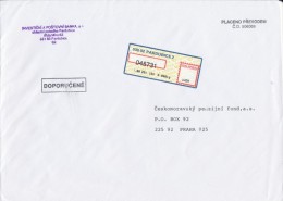 Czech Rep. / APOST (1998) 530 02 PARDUBICE 2 (label - III. Type) R-letter, 2x Postmark (A06537) - Storia Postale