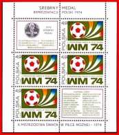 POLAND 1974 SOCCER / FOOTBALL CUP M/S MNH SPORTS (3ALL) - Autres & Non Classés