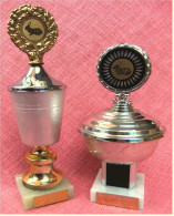 2 X Pokal Kaninchen-Zucht-Verein  -  Ca. 21 Cm Und 26 Cm Länge  -  Von 1982 / 1985 - Andere & Zonder Classificatie