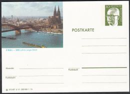 Germany 1974, Illustrated Postal Stationery "Koln", Ref.bbzg - Cartes Postales Illustrées - Neuves