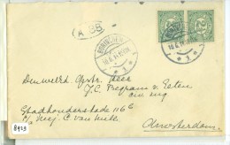 BRIEFOMSLAG Uit 1914 Van GORINCHEM Naar AMSTERDAM * NVPH 55 In Paar (8929) - Cartas & Documentos