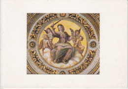 212FM- SEASON'S GREETINGS, RAFFAEL SANZIO PAINTING, STAMP ON POSTACARD, 1990, UN- VIENNA - Brieven En Documenten