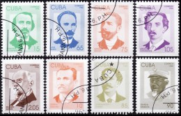 CUBA  1996 -  Patriotes - YT 3504 à 3508  + 3539 à 3541- Oblitérés - Cote 10.20e - Oblitérés