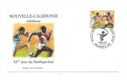 FDC Nouvelle Calédonie - Jeux Du Pacifique Sud : Athlétisme - Oblitération 20/05/1999 Nouméa (1er Jour) - Usati