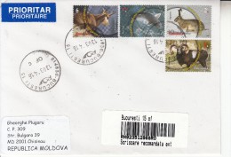 ROMANIA : HUNTING & FISHING Set On Cover Circulated To MOLDOVA - Envoi Enregistre! Registered Shipping! - Gebruikt