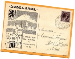 Dudelange Luxembourg 1946 Card - Cartas & Documentos