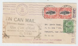 Tonga/USA TIN CAN MAIL COVER 1936 - Tonga (1970-...)