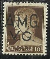 VENEZIA GIULIA 1945 - 1947 TRIESTE AMGVG 1945-7 POSTA ORDINARIA C. 10 (I) TIMBRATO USED - Usati