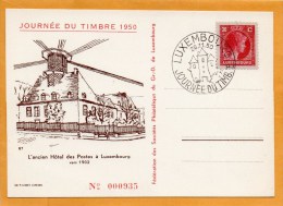 Luxembourg 1950 Card - Cartas & Documentos