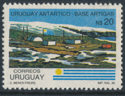 URUGUAY 1986, Antarctic Station ARTIGAS, 1v** - Bases Antarctiques