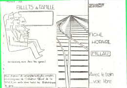 Fiche Horaine SNCF De Paris à Millau - Ronéotype Grève De Mai 1968 - FRANCO DE PORT - Railway