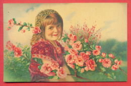 152130 / Artist  Art Maxim Trübe - BEAUTIFUL GIRL WITH FLOWERS - 893 WENAU PASTELL - Truebe, Maxim