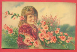 152133 / Artist  Art Maxim Trübe - BEAUTIFUL GIRL WITH FLOWERS - 893 WENAU PASTELL - Truebe, Maxim