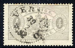 SWEDEN 1882 Official 4 öre Grey Perforated 13   Used.  SG O29a, Michel 2Ba - Dienstzegels