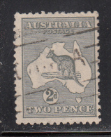 Australia Used Scott #45 2p Kangaroo And Map, Grey - Oblitérés
