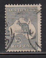 Australia Used Scott #38 2p Kangaroo And Map, Grey - Used Stamps