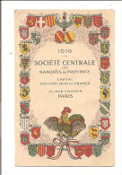 SOCIETE CENTRALE Des Banques De Province  PARIS Calendrier De 1918 - Small : 1901-20