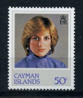 CAYMAN  ISLANDS   1982   21st  Birthday  Of  Princess  Of  Wales  50c  Formal  Portrait     MNH - Caimán (Islas)